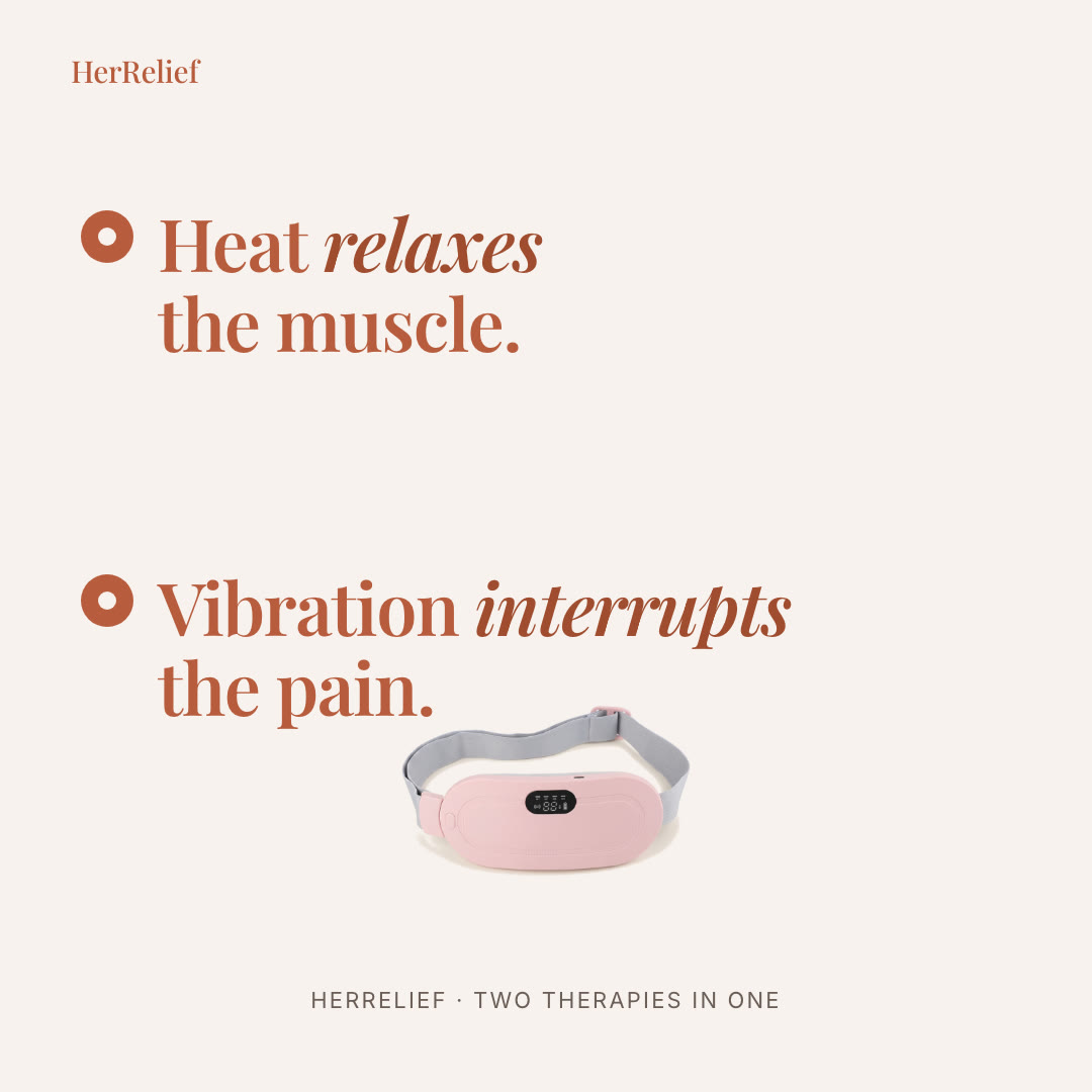 HerRelief mechanism — heat and vibration